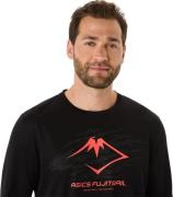 Asics Men's Fujitrail Logo Ls Top Performance Black/carbon/ Reef