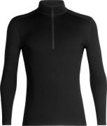 Icebreaker Men's Merino 260 Tech Long Sleeve Half Zip Thermal Top Blac...
