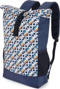 Moon Climbing Roll Top Back Pack Retro Stripe Indigo