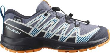 Salomon Kids' XA Pro V8 Waterproof Grisaille/Dark Blue/Turmeric