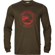 Härkila Men's Game Long Sleeve T-Shirt Willow Green Moose