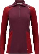 Aclima Women's WarmWool Polo Fig/Red Dahlia