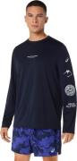 Asics Men's Fujitrail Logo Long Sleeve Top Midnight/Cobalt Burst/Cool ...