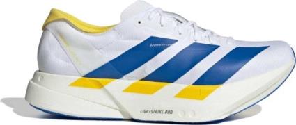 Adidas Men's Adizero Adios Pro 4  Cloud white/Blue/Yellow