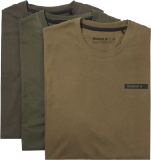 Seeland Men's 3-pack T-Shirt Pine Green/Military Olive/Grape Leaf