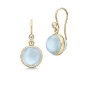 Julie Sandlau Prime Milky Aqua Øredobber 18 kt. Gullforgylt sølv HKS18...