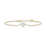 Julie Sandlau Primini Bracelet Milky Aqua Armbånd 22 kt. BR258GDMLAQCR