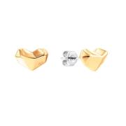 Calvin Klein FACETED HEART Øredobber 18 kt. Gullforgylt Rustfritt Stål...