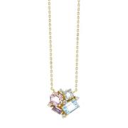 Suzanne Kalan Pastel Mix Blossom Halskjede 14 kt. Gull 0,05 ct. PN486D...