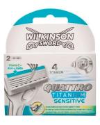 Wilkinson Sword - Quattro Titanium Sensitive   2 stk.