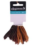 Eleganza Hair Elastics Brun   50 stk.