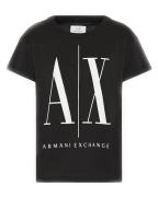 Armani Exchange Icon Period Kvinne T-Shirt Sort XL