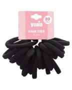 Yuaia Hair Ties Black   20 stk.