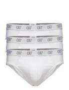 Cr7 Basic, Brief, 3-Pack Underbukser Y-frontunderbukser White CR7