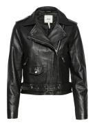 Objnandita Leather Jacket Skinnjakke Skinnjakke Black Object