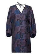 Slfelani 7/8 Short Dress B Kort Kjole Navy Selected Femme