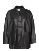 Jacket Ls Skinnjakke Skinnjakke Black Barbara Kristoffersen By Rosemun...