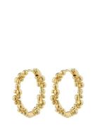 Solidarity Recycled Medium Bubbles Hoop Earrings Gold-Plated Accessori...