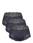 Brief High Lara 3 Pack Truse Brief Truse Navy Lindex