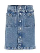 Mini A-Line Skirt Bc Kort Skjørt Blue BOSS