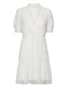 Vilinneas S/S V-Neck Short Dress/Wc/Dc Kort Kjole White Vila