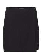 Mini Wrap Skirt Kort Skjørt Black Residus