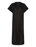 Relaxed Ss Linen Caftan Maxikjole Festkjole Black GANT