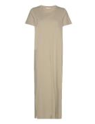 Rebekka Dress Gots Maxikjole Festkjole Beige Basic Apparel