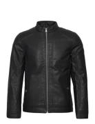 Fake Leather Jacket Skinnjakke Skinnjakke Black Tom Tailor