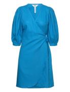 Objchristina 3/4 Dress 126 Kort Kjole Blue Object