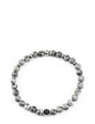 Beads Bracelet 6Mm Armbånd Smykker Grey Edd.
