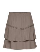 D6Chia Eyelet Mini Skirt Kort Skjørt Grey Dante6