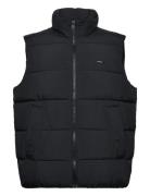 Crinkle Nylon Quilt Vest Vest Black Calvin Klein