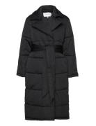 Yasluffa Ls Padded Coat S. Noos Fôret Kåpe Black YAS