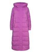 Yasliro Long Padded Coat Fôret Kåpe Purple YAS