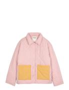 Color Block Padded Over Jacket Fôret Jakke Pink Bobo Choses