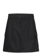 Cargo Skirt Kort Skjørt Black Rosemunde