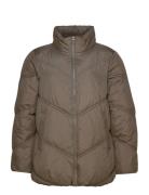 Capam, L/S, Jacket Fôret Jakke Brown Zizzi