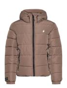 Hooded Sports Puffr Jacket Fôret Jakke Beige Superdry