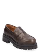 Obsidian Coffee Brown Leather Loafers Mokasiner Lave Sko Brown ALOHAS