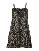 Objpernille S/L Mini Dress 130 Kort Kjole Black Object