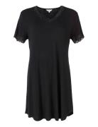 Silk Jersey - Nightgown W.sleeve Nattkjole Black Lady Avenue