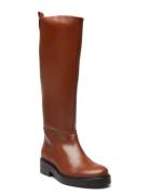 Cool Elevated Longboot Høye Støvletter Brown Tommy Hilfiger