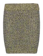 Norma Mouline Knit Mini Skirt Kort Skjørt Yellow Wood Wood