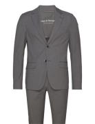 Bs Sonoma Slim Fit Suit Set Dress Grey Bruun & Stengade