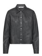 Faux Leather Relaxed Shirt Skinnjakke Skinnjakke Black Calvin Klein Je...