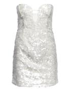 Jinxa Sequin Mini Dress Kort Kjole White Bardot