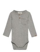 Nbmthor Ls Slim Body Lil Bodies Long-sleeved Grey Lil'Atelier