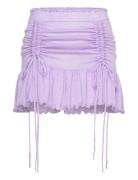 Drawstring Skirt Kort Skjørt Purple Cannari Concept