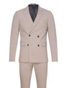 Plain Db Mens Suit - Normal Lenght Dress Beige Lindbergh